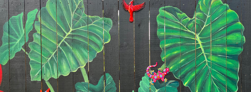 Tropical Fence Mural - Colorworks Ink LLC -Edgewater, FL